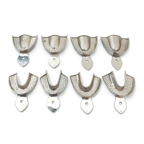 Dental Impression Tray Set, 8 Pcs, Stainless Steel Dental Instruments by G.S Online Store-0