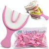 35 Pcs Dental Grade Disposable Triple Bite Registration Tray by Vastmed | Nylon Mesh Impression Trays for Teeth Molds | Full Arch Large Full - Pink-0