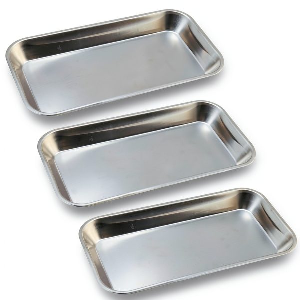 Stainless Steel Medical Trays by YGbridge 3-Pack Dental & Surgical-0