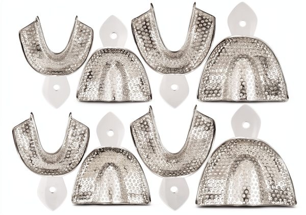 Dental Impression Trays ARTMAN 8‑Piece Stainless Steel Perforated-0