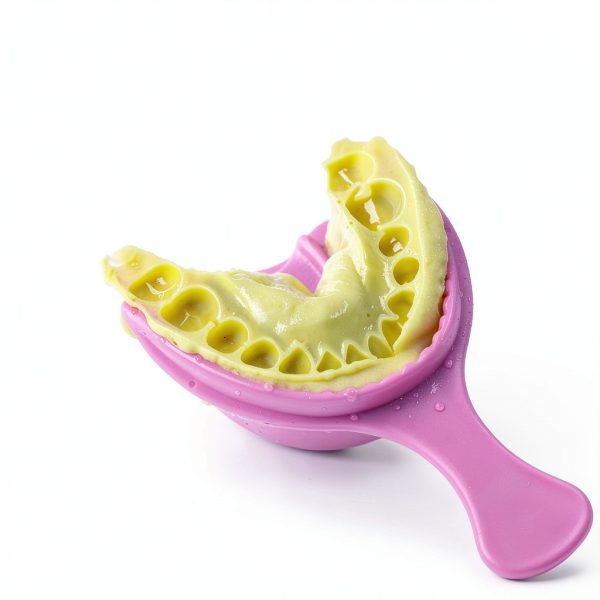 35 Pcs Dental Grade Disposable Triple Bite Registration Tray by Vastmed | Nylon Mesh Impression Trays for Teeth Molds | Full Arch Large Full - Pink-7